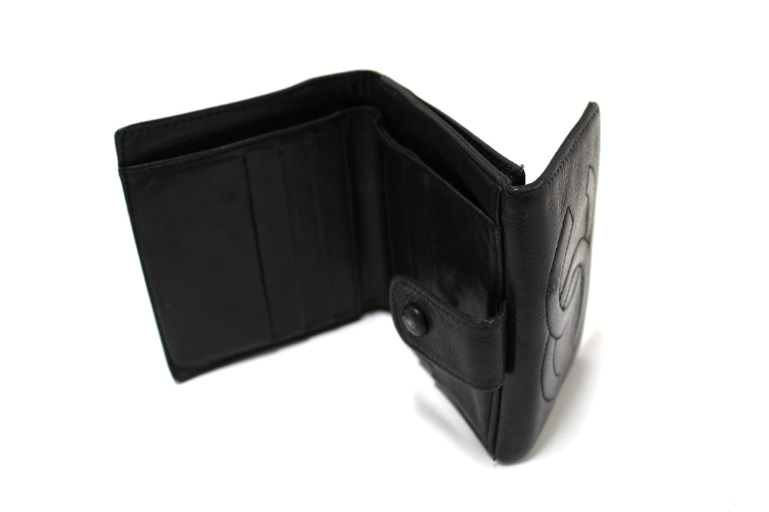 Vintage Top Quality Chanel Black Caviar Leather Timeless CC Small Wallet