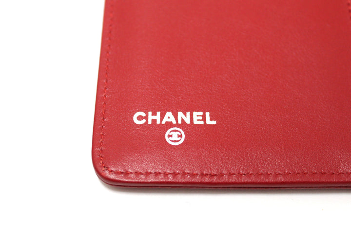 Top Quality Chanel Red Caviar Leather Long Wallet