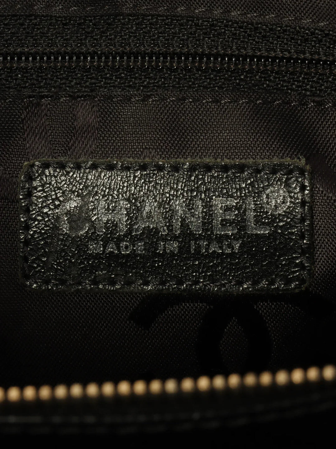 Chanel Around 2001 Made Caviar Skin Cc Mark Stitch Shoulder Bag Black