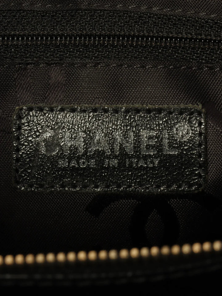 Chanel Around 2001 Made Caviar Skin Cc Mark Stitch Shoulder Bag Black
