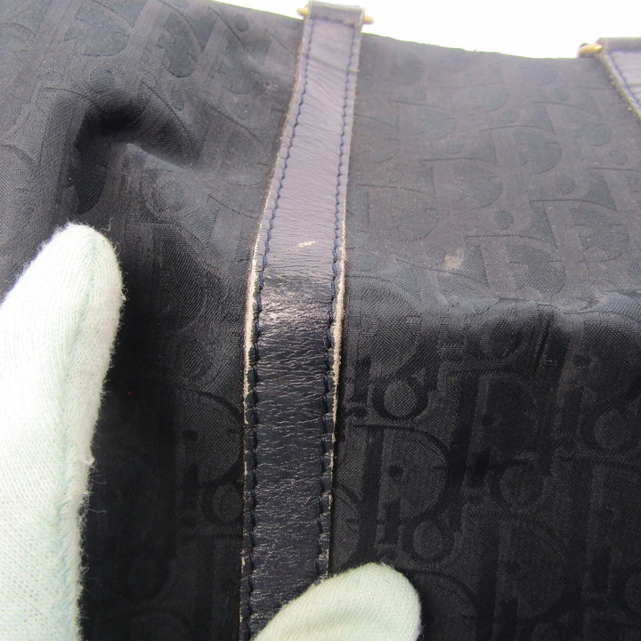 CHRISTIAN Top quality Dior Bowling Handbag in Blue Fabric