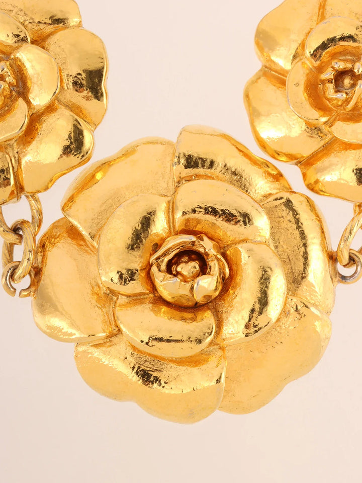 Chanel Camellia Motif Bracelet Gold