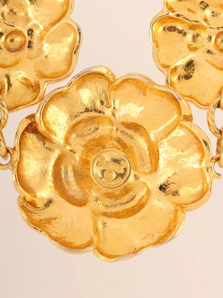 Chanel Camellia Motif Bracelet Gold