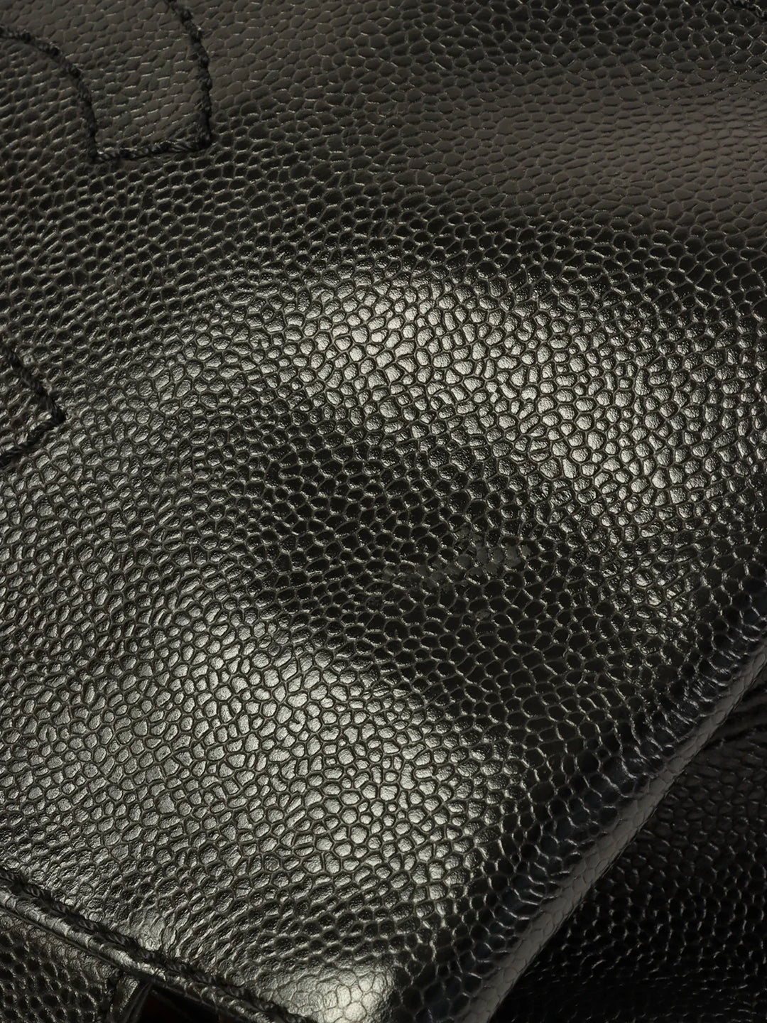 Chanel Around 2001 Made Caviar Skin Cc Mark Stitch Shoulder Bag Black