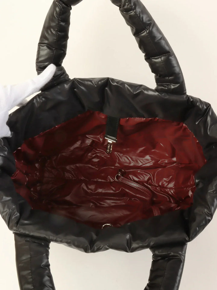 Chanel Around 2012 Made Nylon Coco Cocoon Tote Bag Black