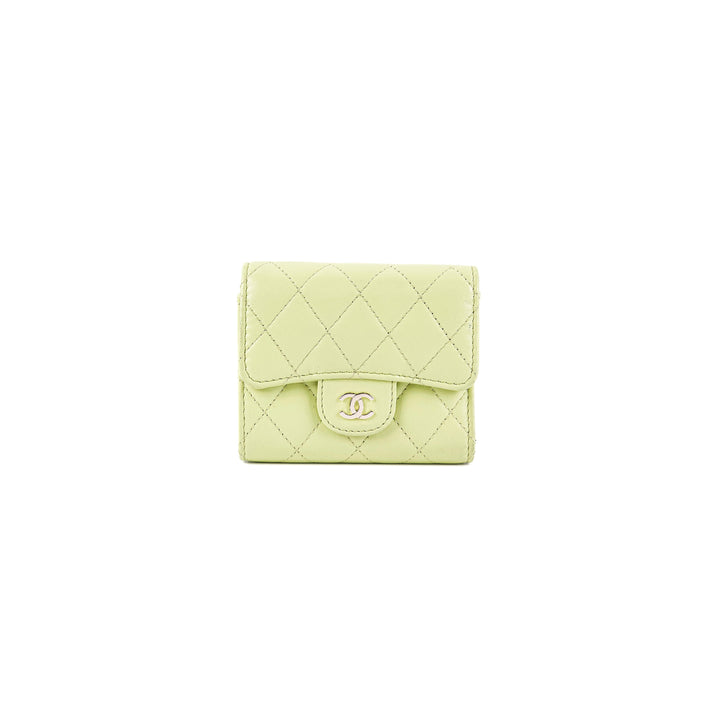 Top Quality Chanel Compact Wallet Green