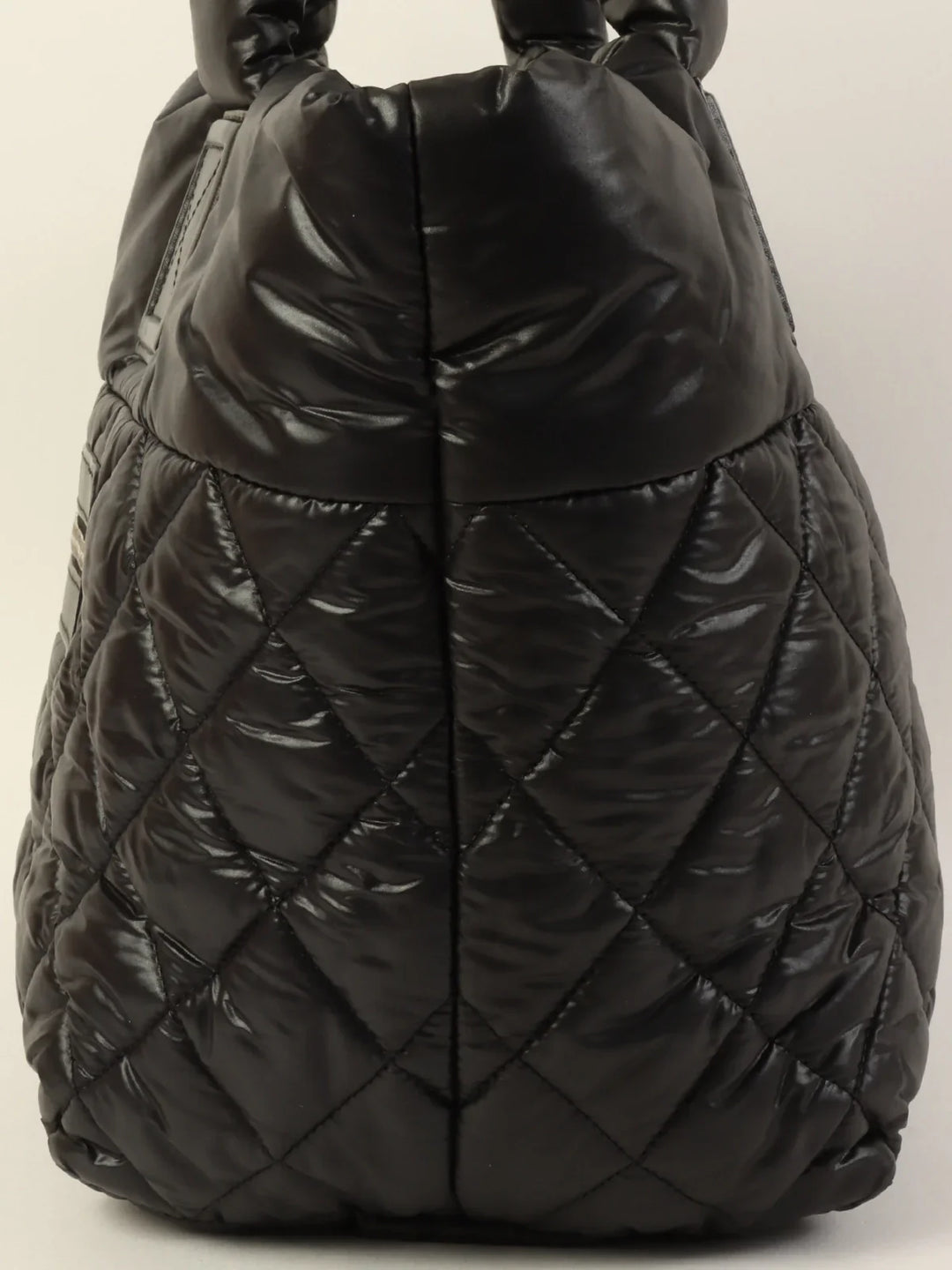 Chanel Around 2012 Made Nylon Coco Cocoon Tote Bag Black