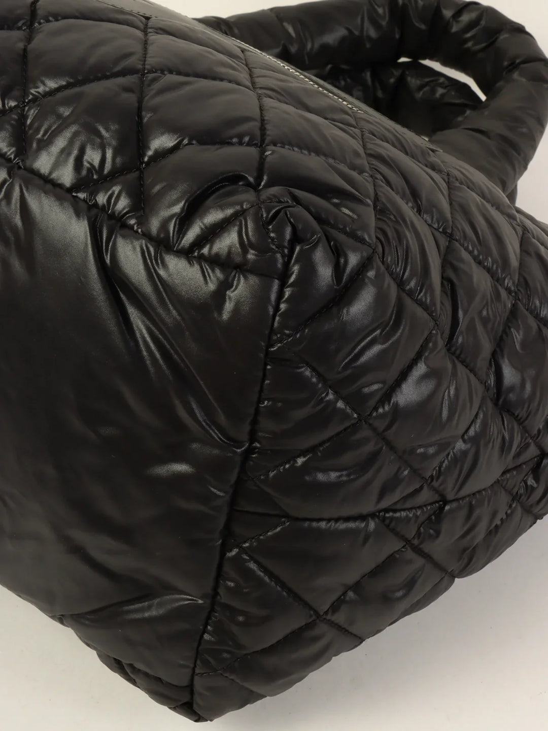 Chanel Around 2012 Made Nylon Coco Cocoon Tote Bag Black