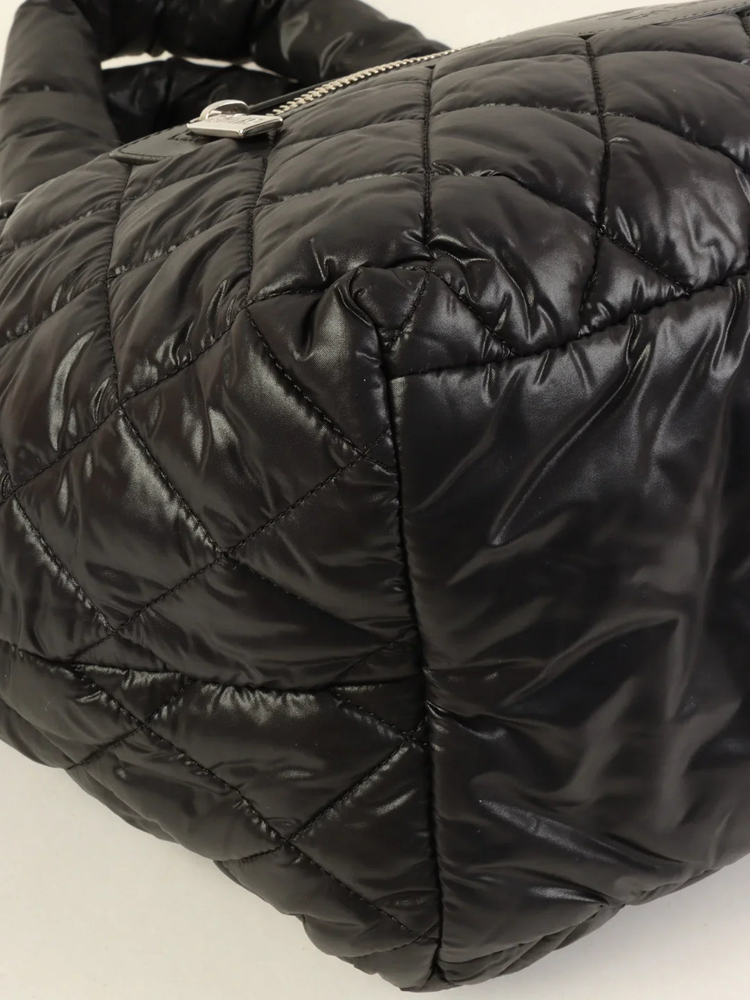 Chanel Around 2012 Made Nylon Coco Cocoon Tote Bag Black