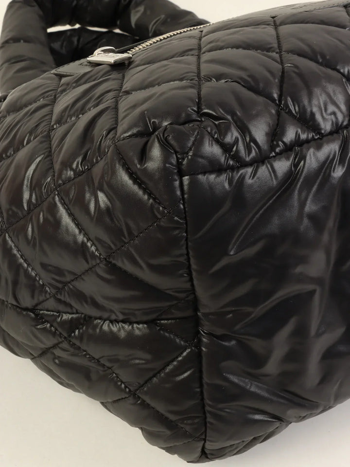 Chanel Around 2012 Made Nylon Coco Cocoon Tote Bag Black