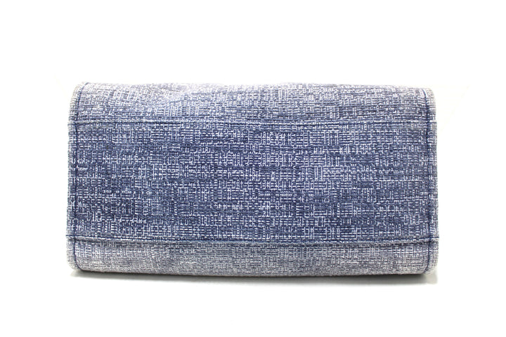 Top Quality Chanel Blue Tweed Maxi Deauville Shopping Tote