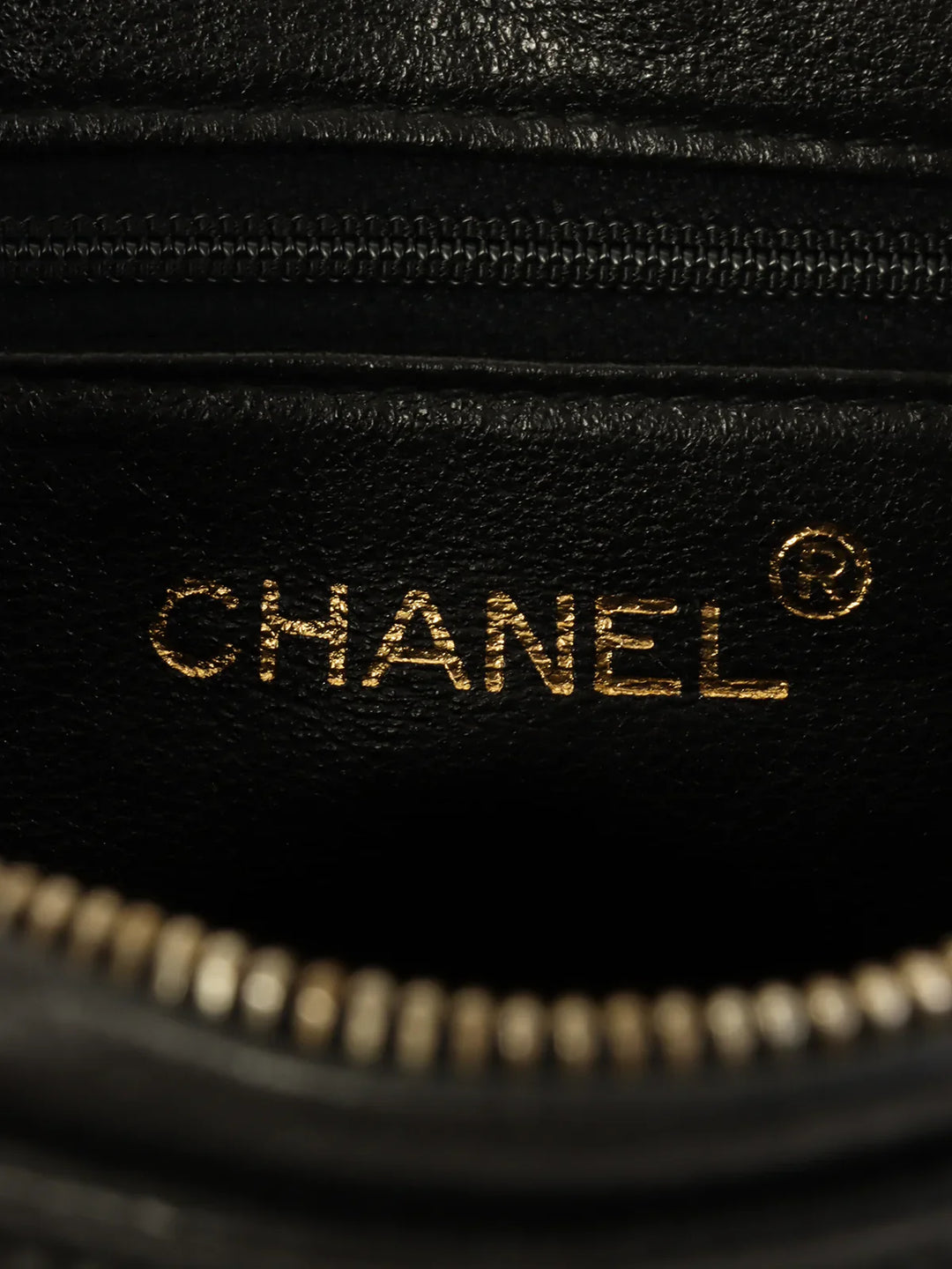 Chanel Around 1992 Made Caviar Skin Cc Mark Stitch Chain Shoulder Bag Black