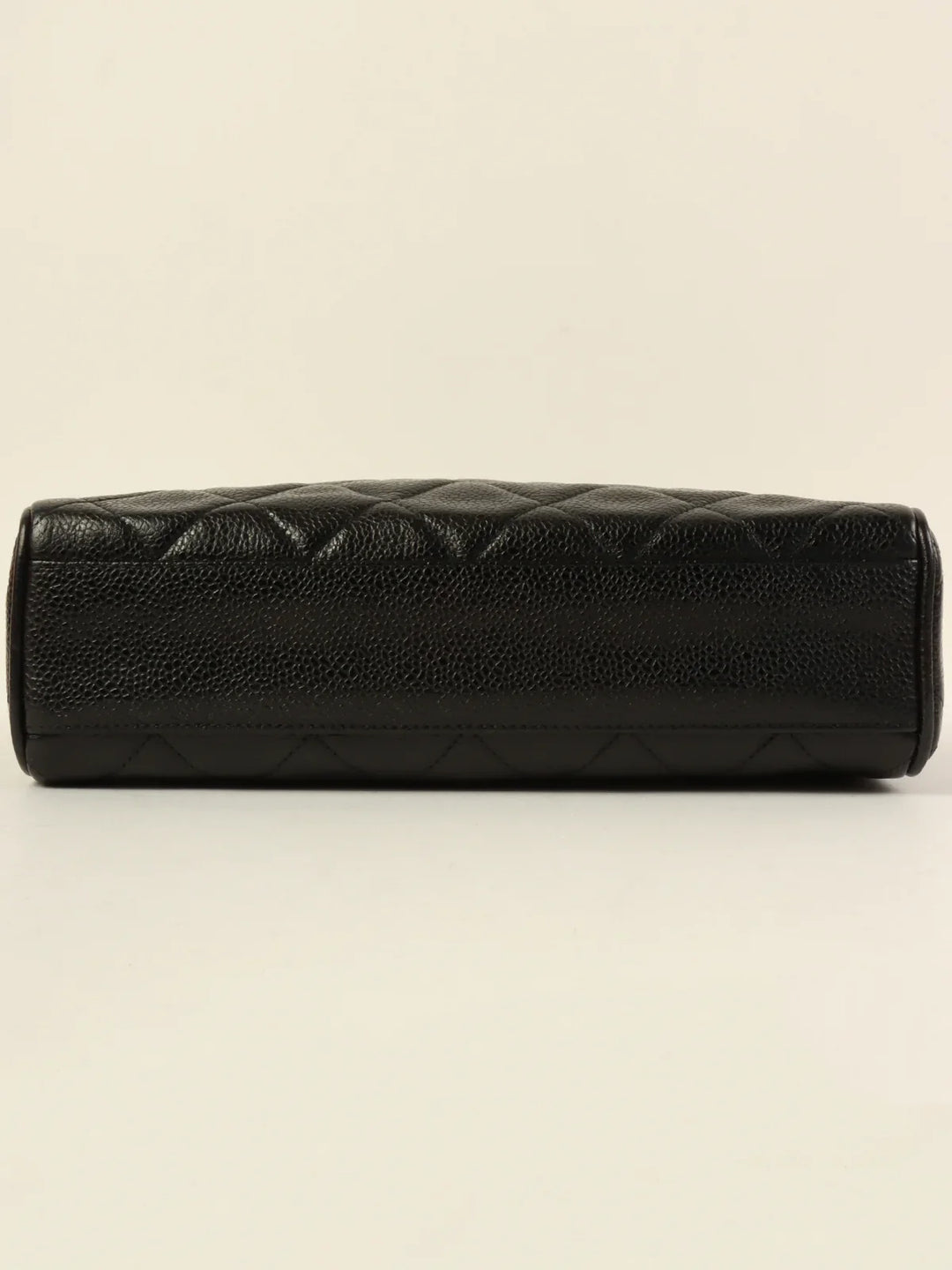 Chanel Around 1992 Made Caviar Skin Cc Mark Stitch Chain Shoulder Bag Black