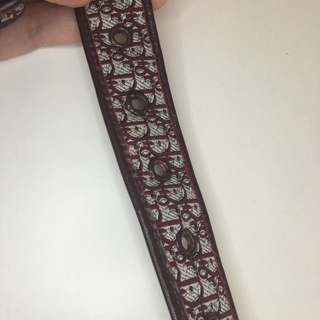 CHRISTIAN Top quality Dior Belt in Bordeaux Fabric