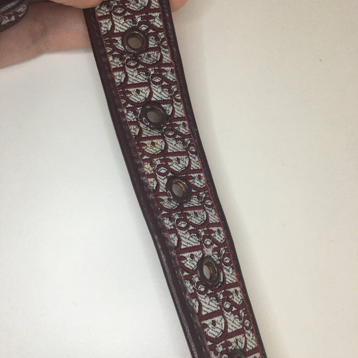 CHRISTIAN Top quality Dior Belt in Bordeaux Fabric