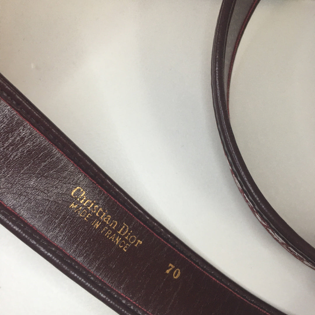 CHRISTIAN Top quality Dior Belt in Bordeaux Fabric