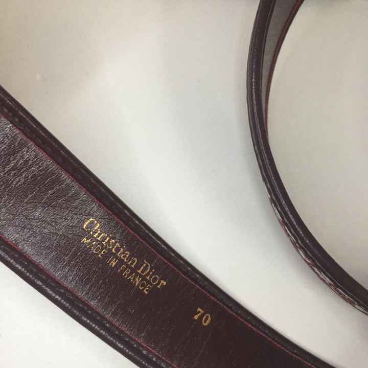 CHRISTIAN Top quality Dior Belt in Bordeaux Fabric