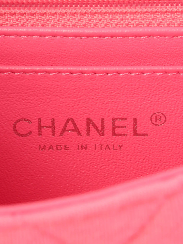 Chanel Around 2014 Made Cotton Turn-Lock Shoulder Bag Pink