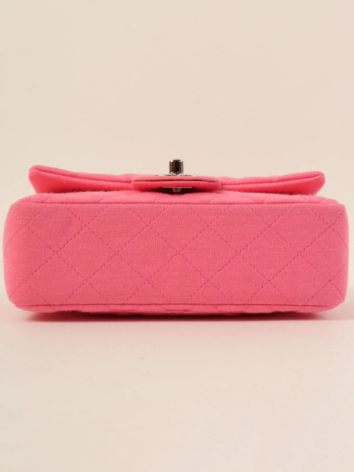 Chanel Around 2014 Made Cotton Turn-Lock Shoulder Bag Pink