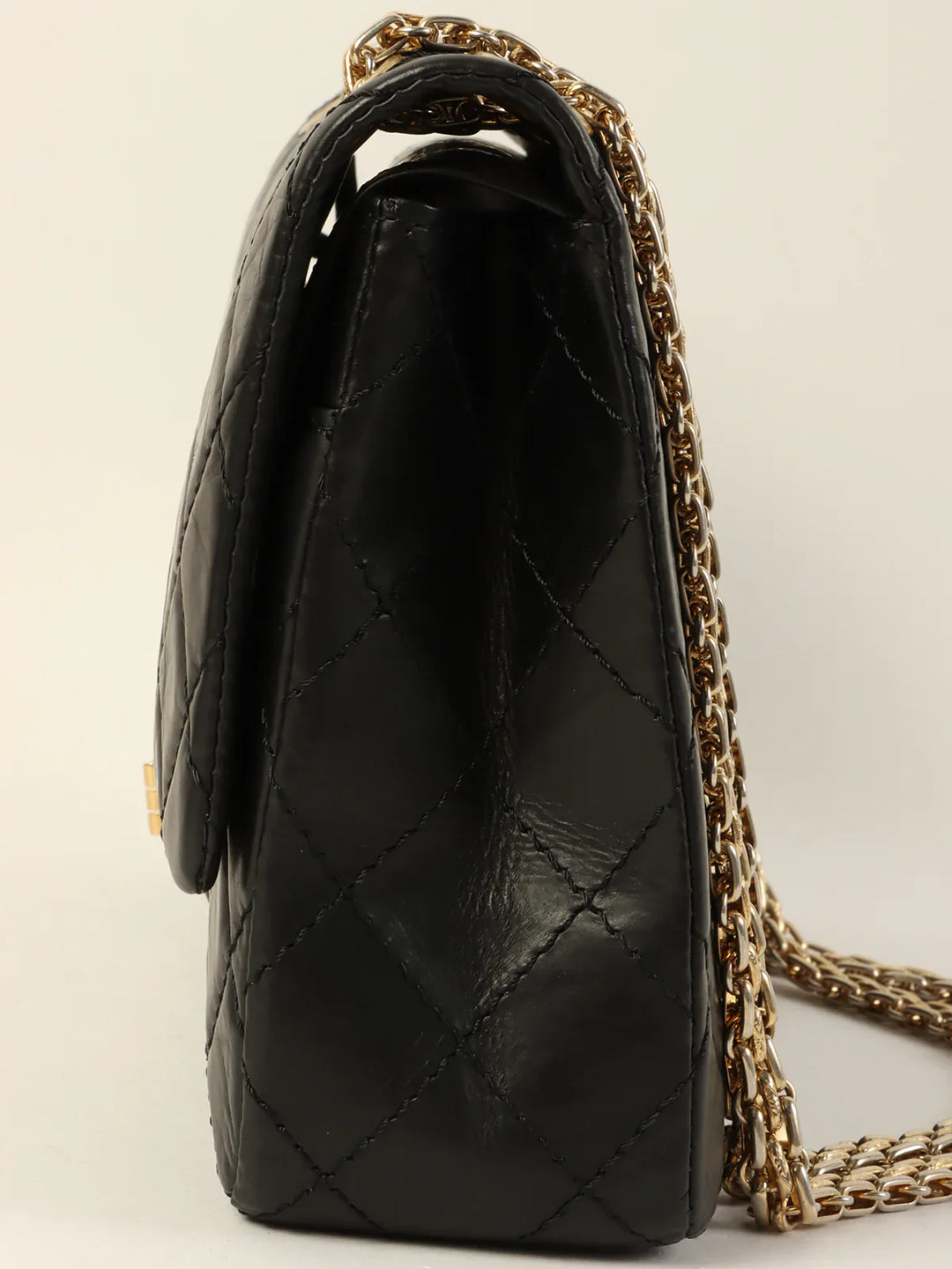 Chanel Around 2005 Made 2.55 Chain Shoulder Bag Black