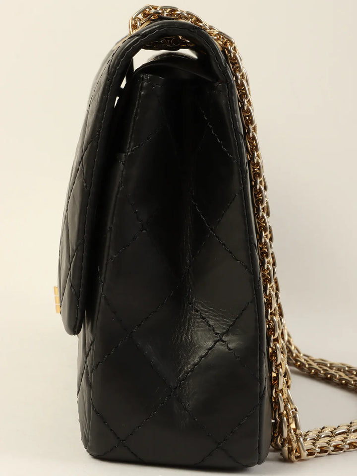 Chanel Around 2005 Made 2.55 Chain Shoulder Bag Black