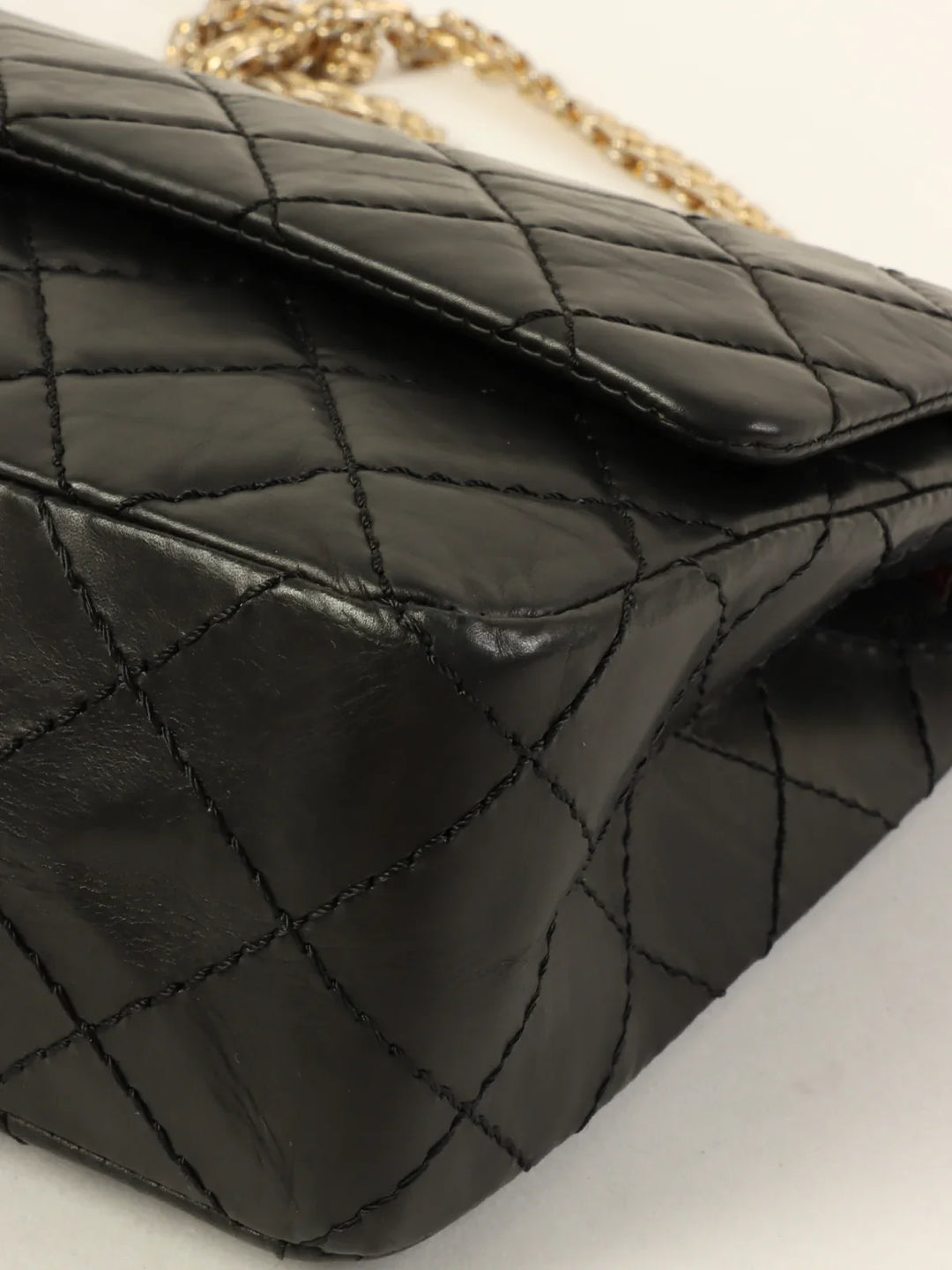 Chanel Around 2005 Made 2.55 Chain Shoulder Bag Black
