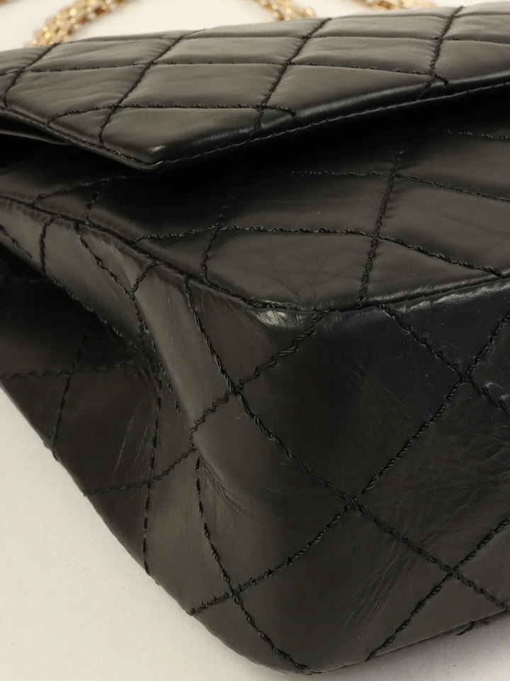 Chanel Around 2005 Made 2.55 Chain Shoulder Bag Black