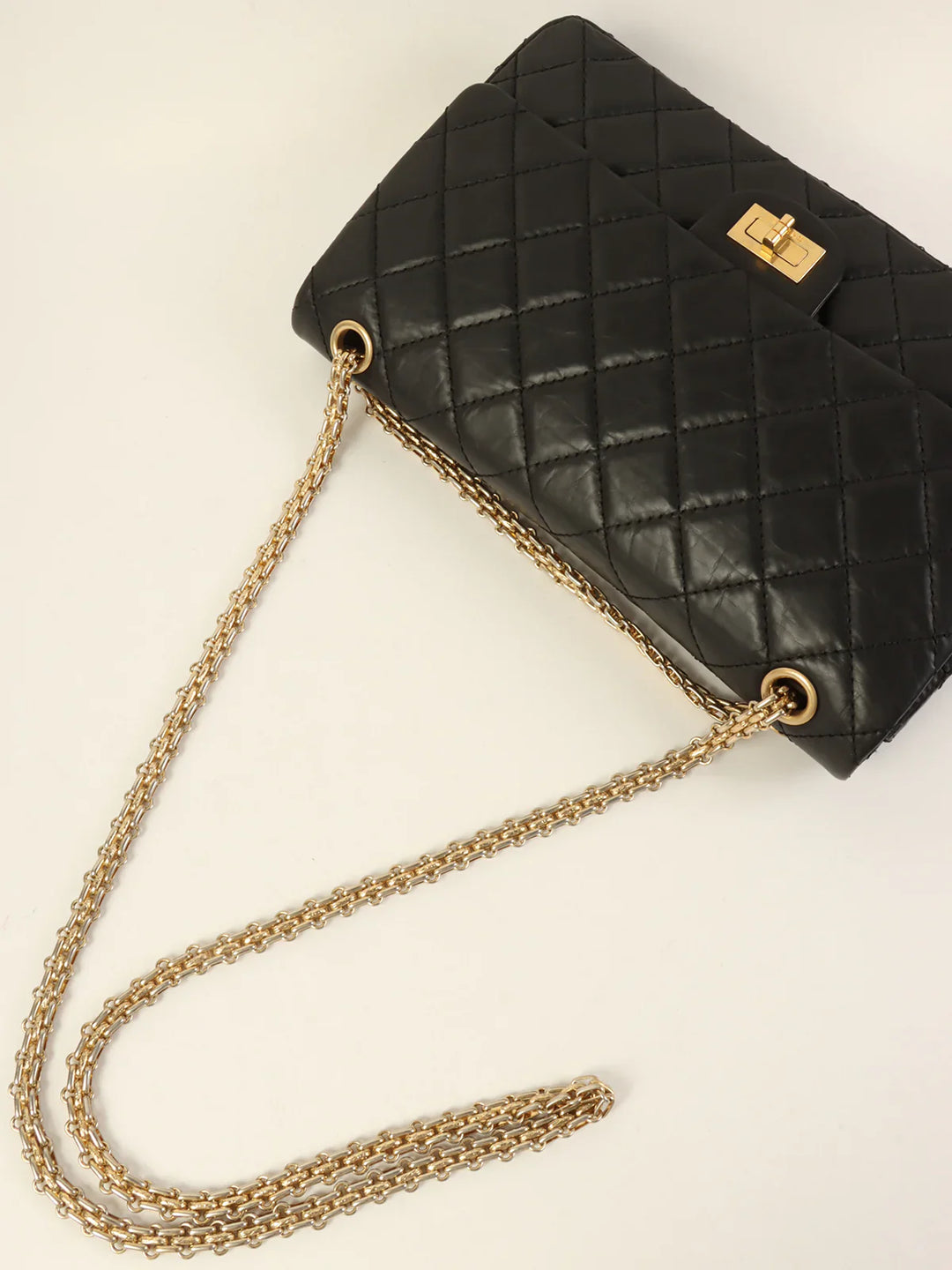 Chanel Around 2005 Made 2.55 Chain Shoulder Bag Black