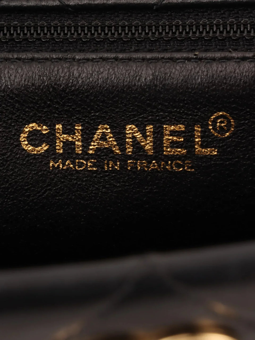 Chanel Around 1998 Made Cc Mark Plate Chain Tote Bag Black