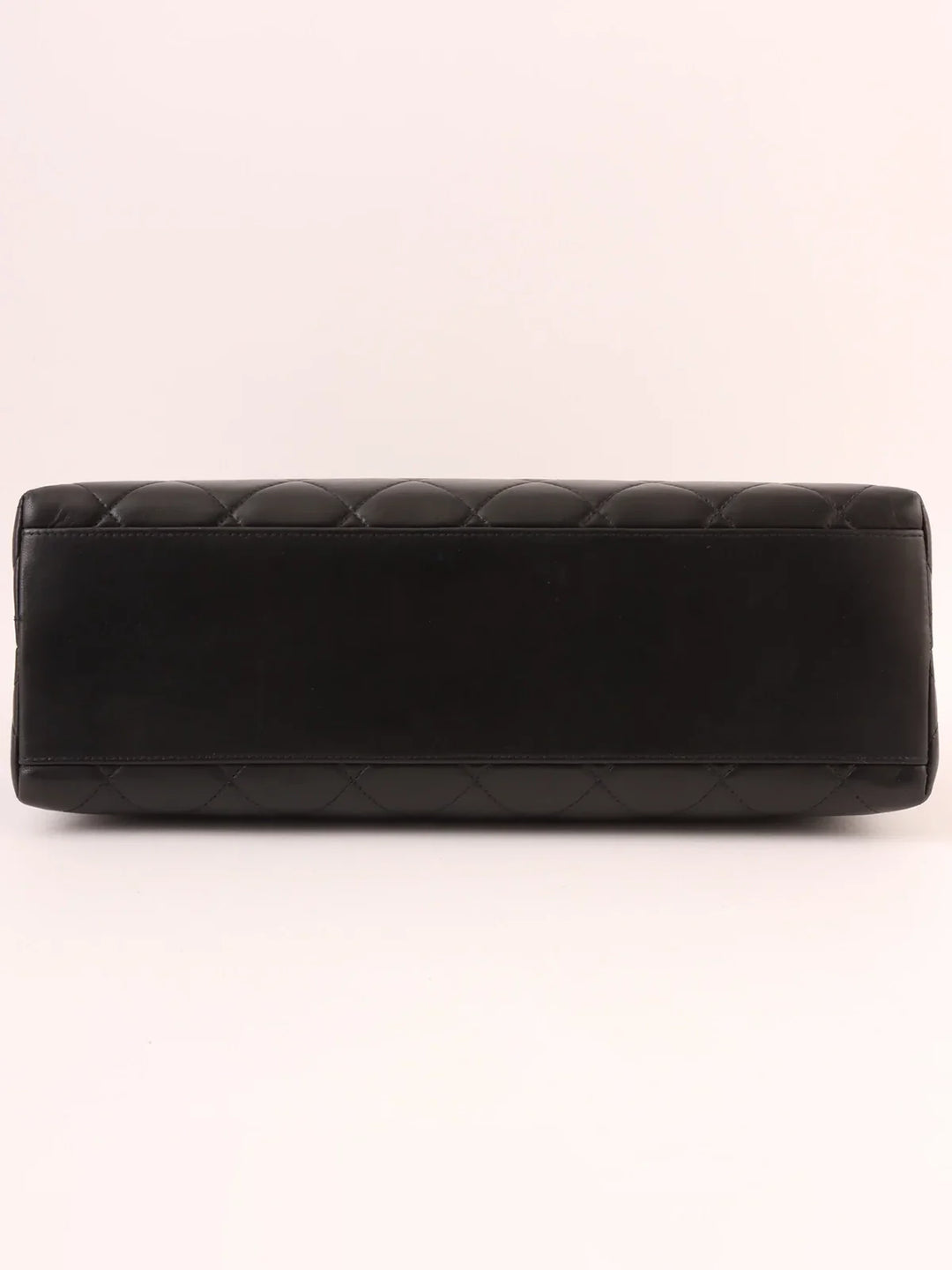 Chanel Around 1998 Made Cc Mark Plate Chain Tote Bag Black