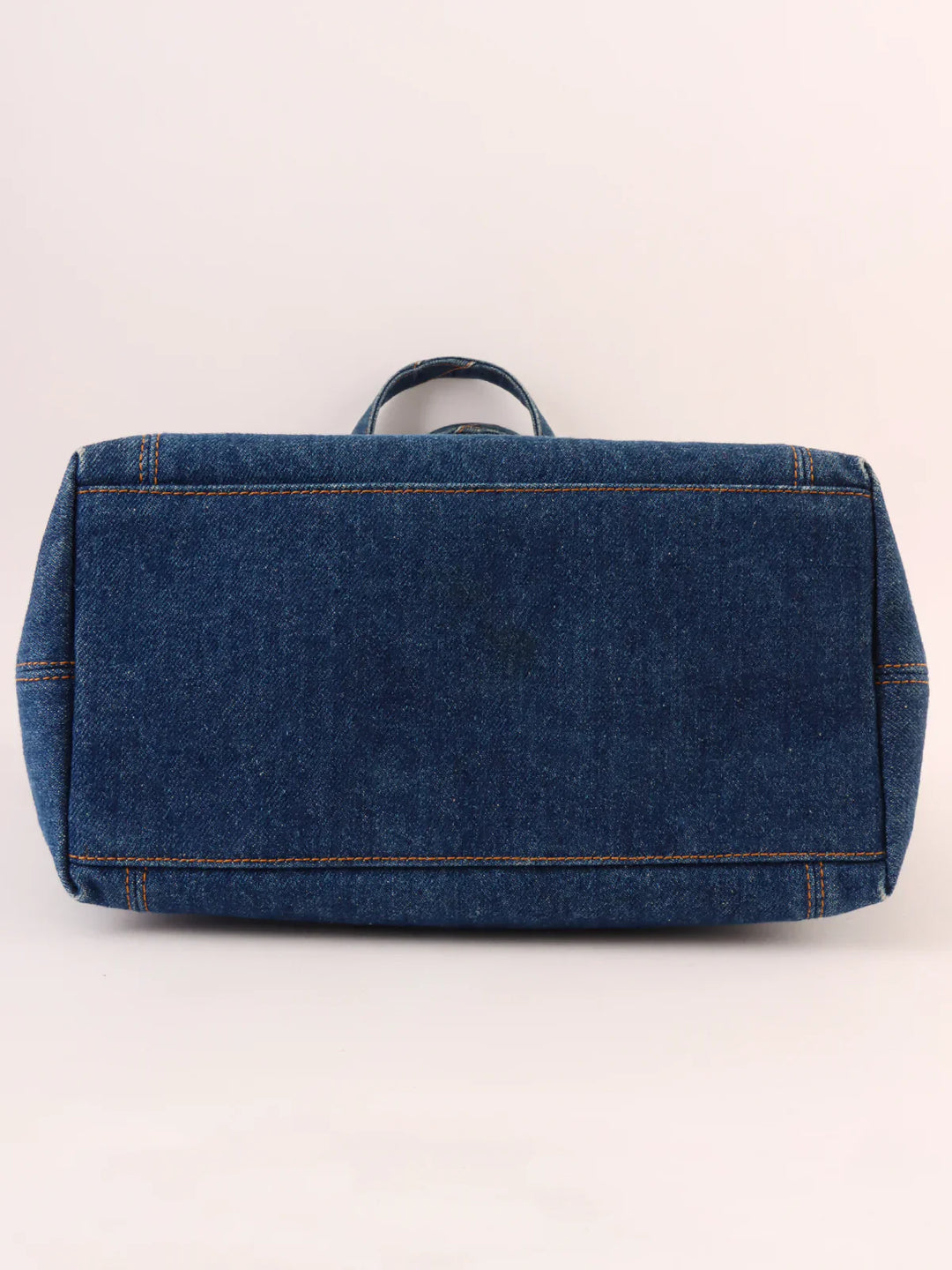 Chanel Around 1997 Made Denim Cc Mark Stitch Tote Bag Indigo