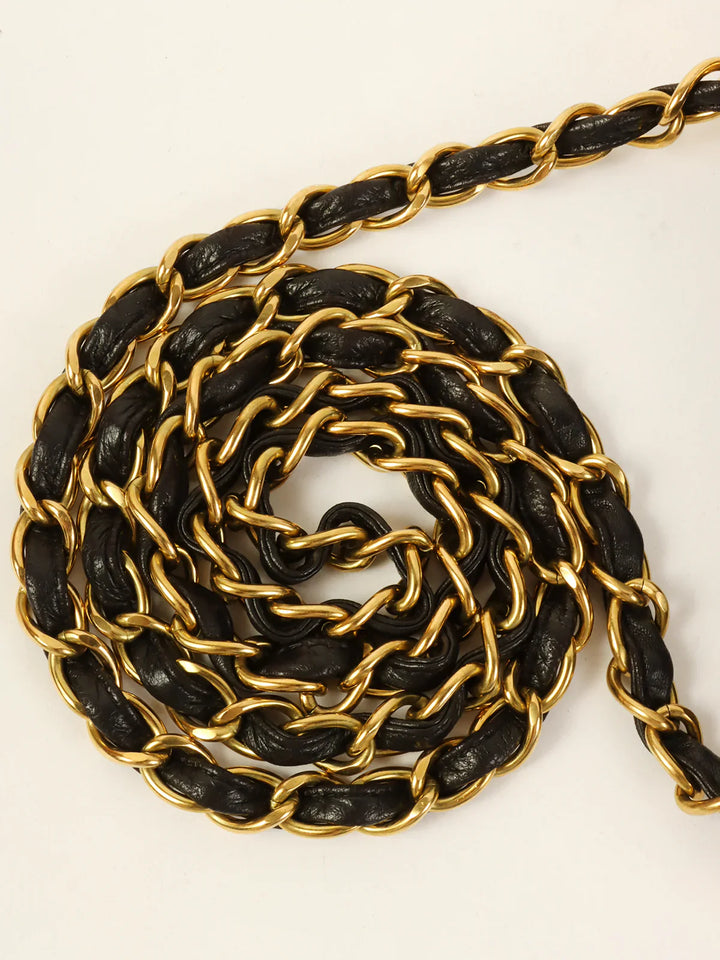 Chanel Around 1995 Made Cc Mark Turn-Lock Shoulder Bag Black