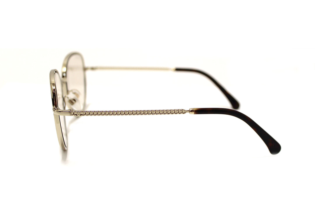 Top Quality Chanel Light Gold-Tone Pearl Round Sunglasses