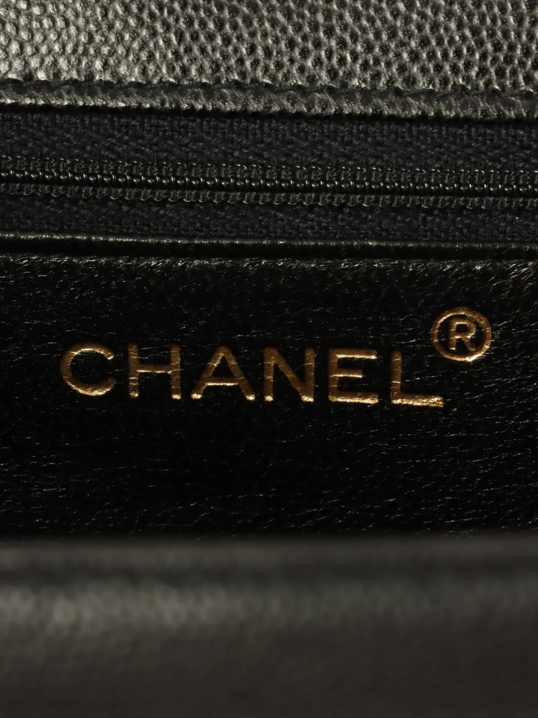 Chanel Around 1998 Made Caviar Skin Turn-Lock Twist Shoulder Bag Black