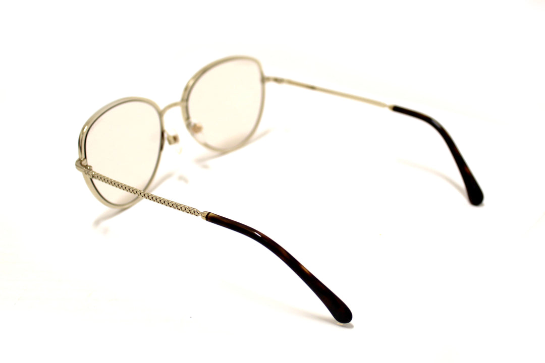 Top Quality Chanel Light Gold-Tone Pearl Round Sunglasses