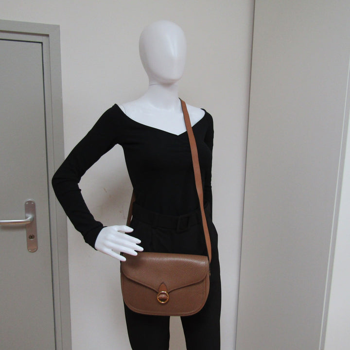 CHRISTIAN Top quality Dior Crossbody Bag in Brown Leather