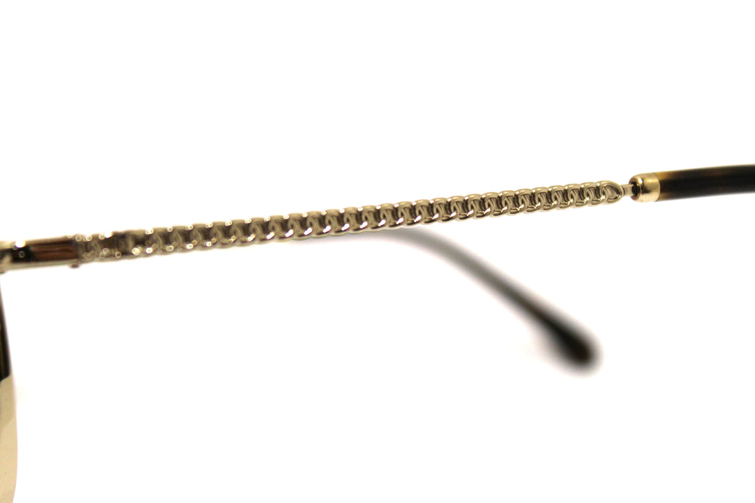 Top Quality Chanel Light Gold-Tone Pearl Round Sunglasses