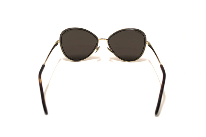Top Quality Chanel Black and Gold Oversize Sunglasses