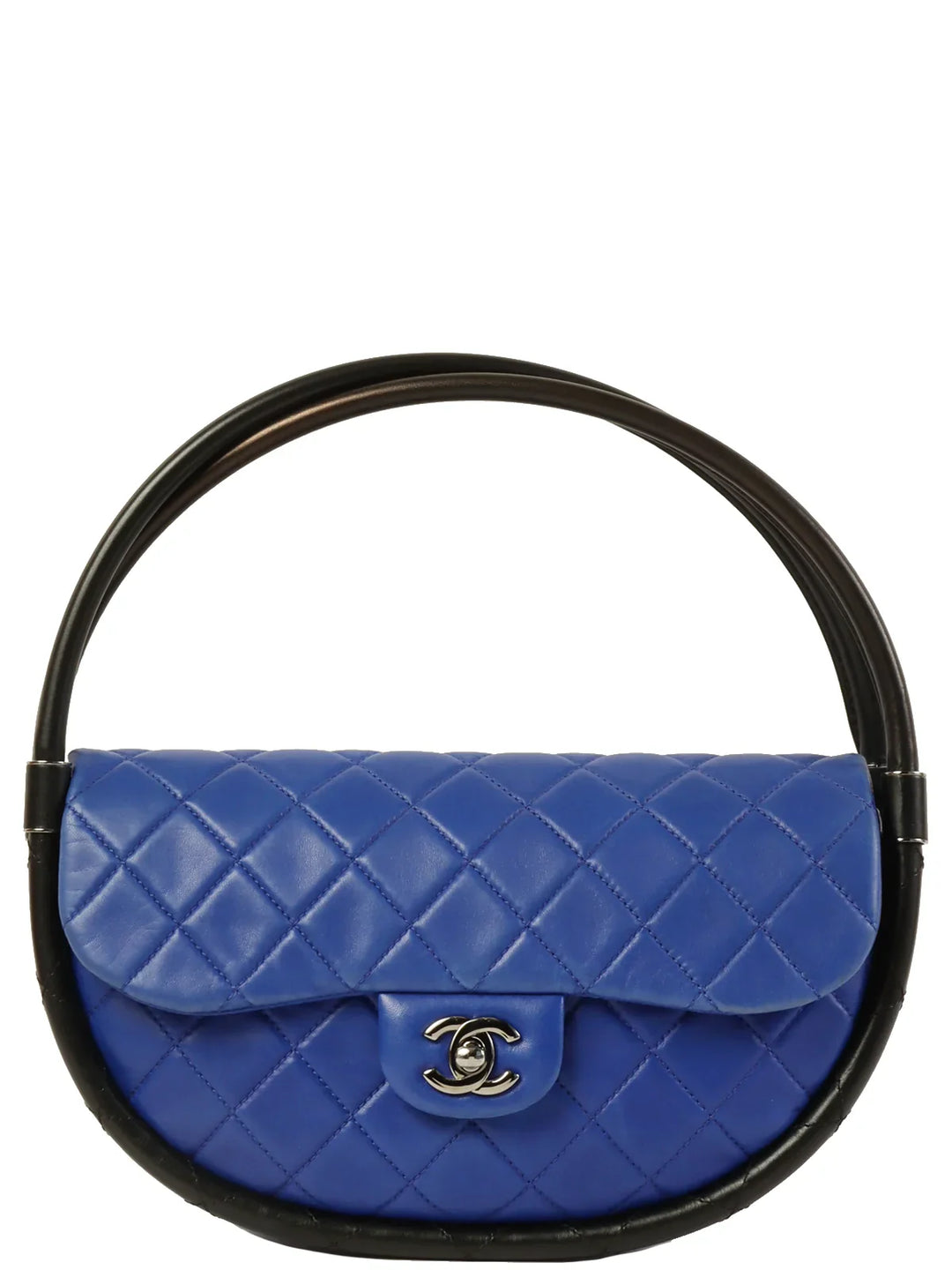 Chanel Around 2014 Made Hula Hoop Top Handle Bag Blue/Black