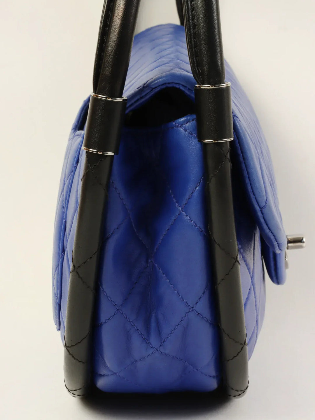 Chanel Around 2014 Made Hula Hoop Top Handle Bag Blue/Black