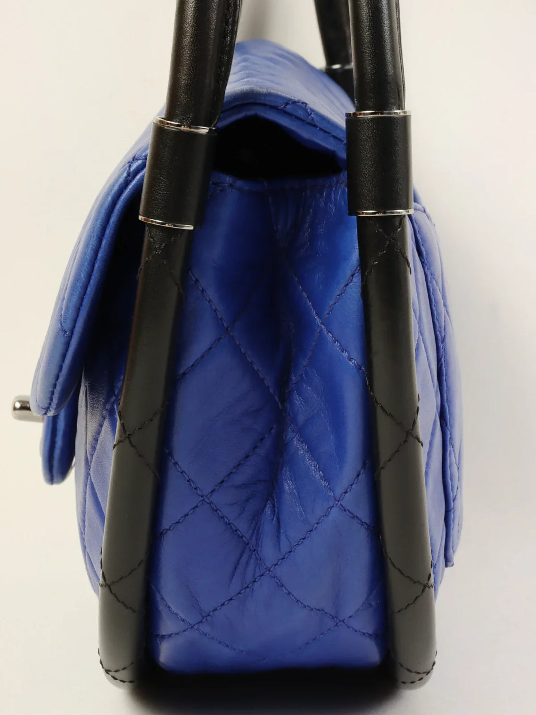 Chanel Around 2014 Made Hula Hoop Top Handle Bag Blue/Black