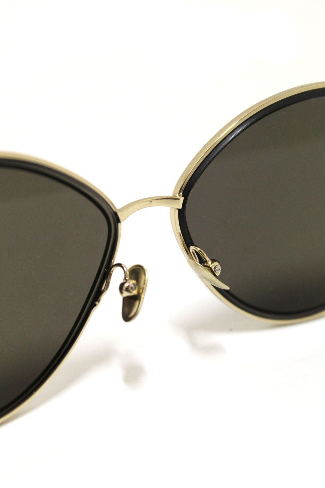 Top Quality Chanel Black and Gold Oversize Sunglasses