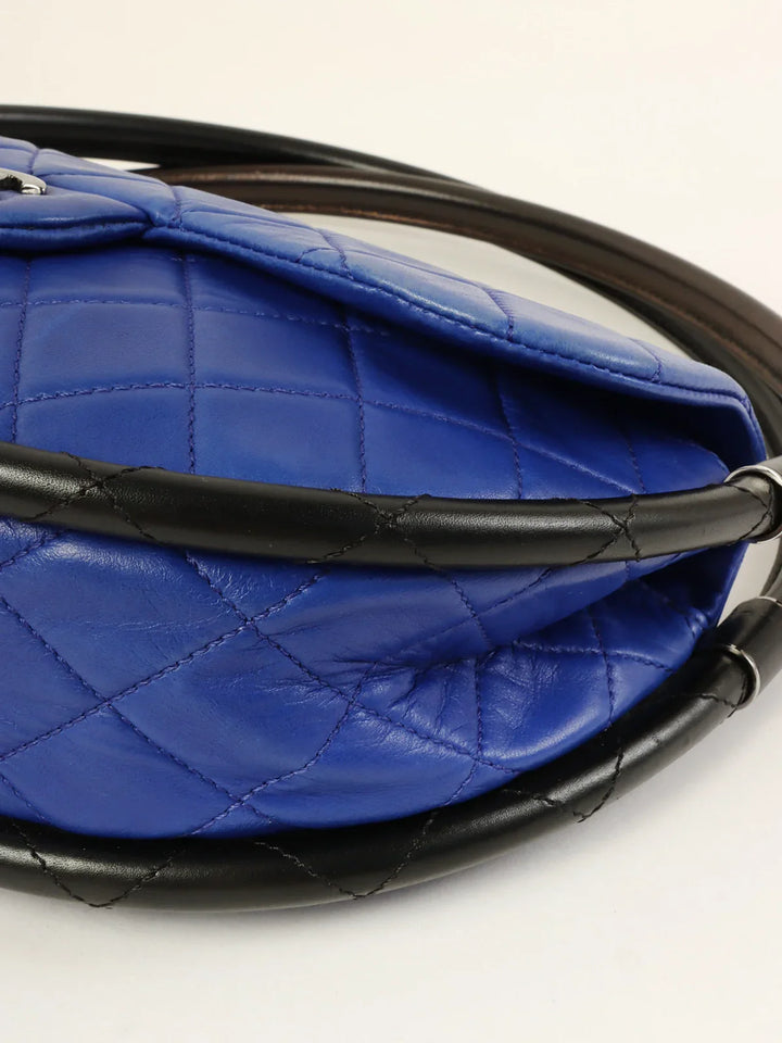 Chanel Around 2014 Made Hula Hoop Top Handle Bag Blue/Black