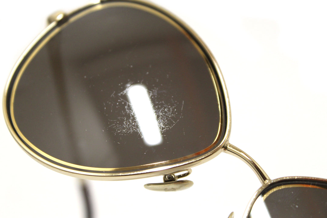 Top Quality Chanel Black and Gold Oversize Sunglasses