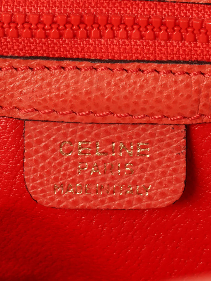 Celine Logo Embossed Charm 2Way Bag Coral Pink