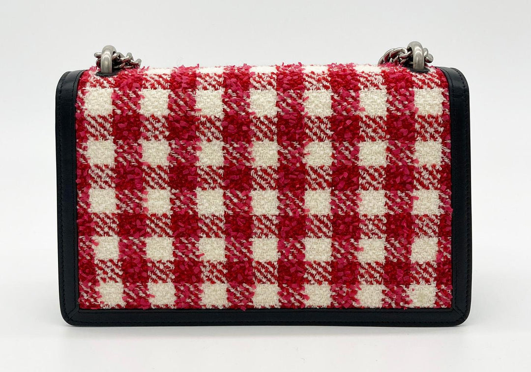 CHRISTIAN Top quality Dior Vichy Wool Tweed Small Dionysus Shoulder Bag