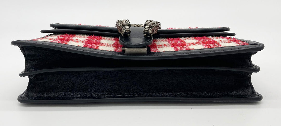 CHRISTIAN Top quality Dior Vichy Wool Tweed Small Dionysus Shoulder Bag