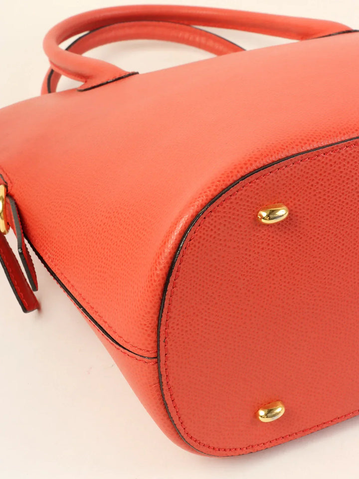 Celine Logo Embossed Charm 2Way Bag Coral Pink