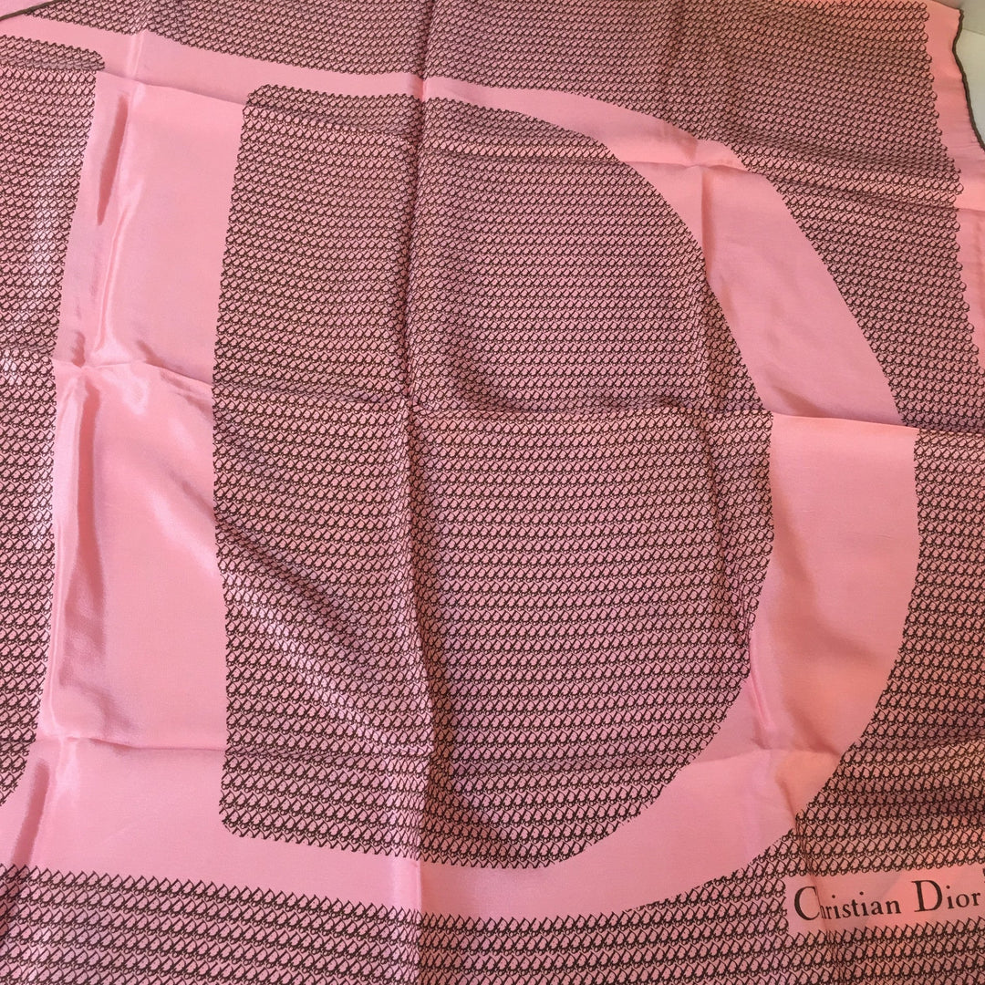 CHRISTIAN Top quality Dior Foulard in Pink Silk