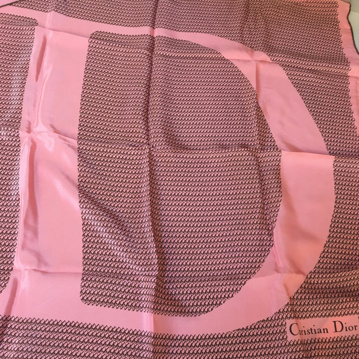CHRISTIAN Top quality Dior Foulard in Pink Silk